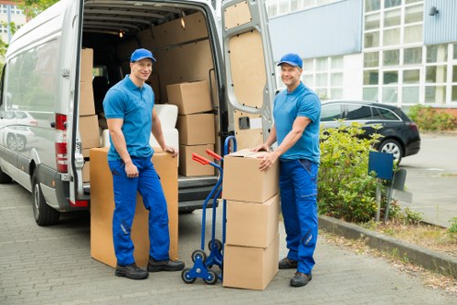 Local Belmont removals and storage team handling furniture transport