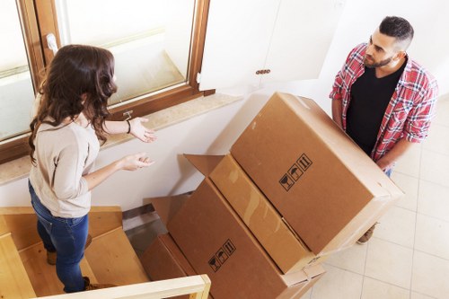 Professional Belmont office relocation with moving boxes