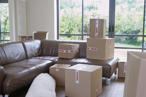 Secure storage units used during removals in Belmont